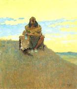 Frederick Remington When Heart is Bad Norge oil painting reproduction